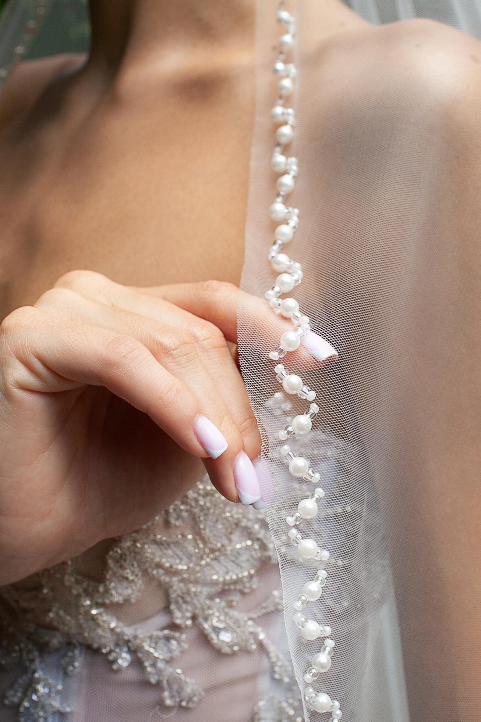 Pearls and Beads Wedding Veil