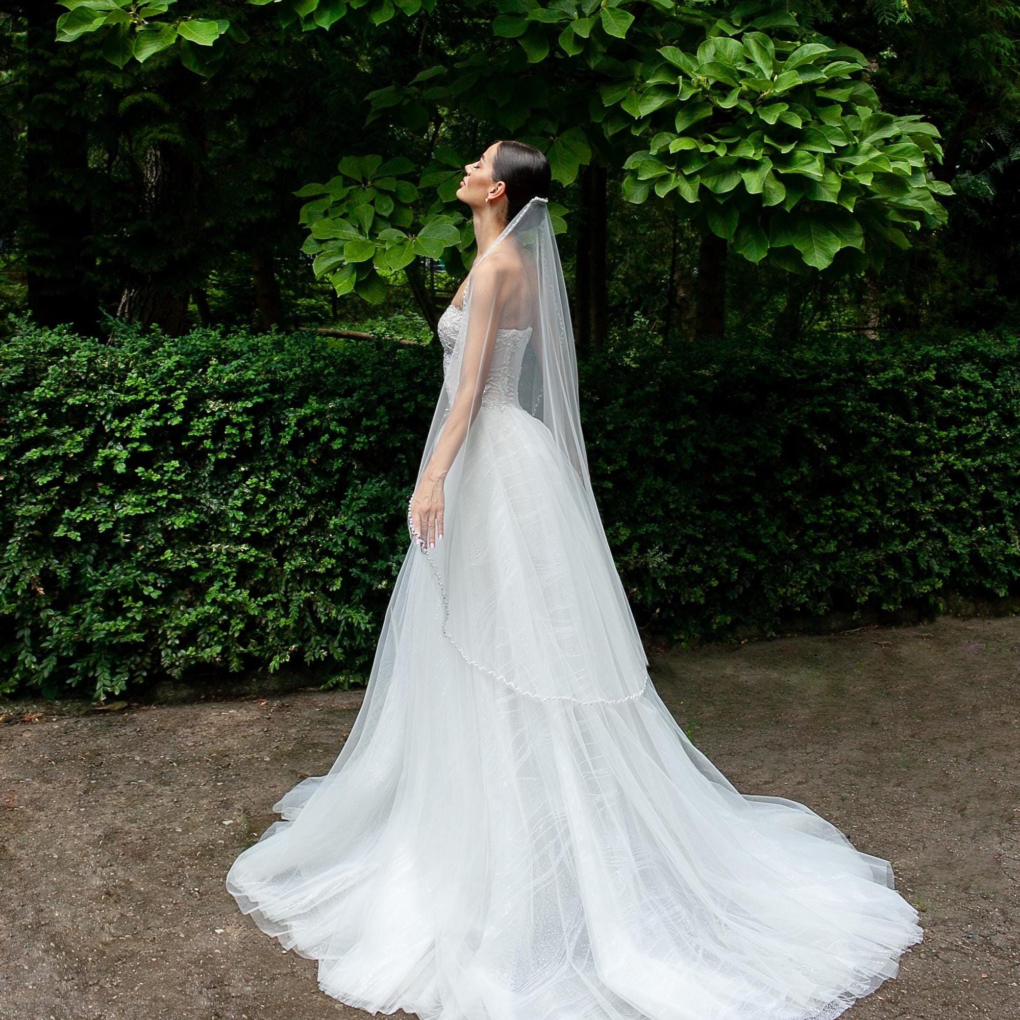 Pearls and Beads Wedding Veil