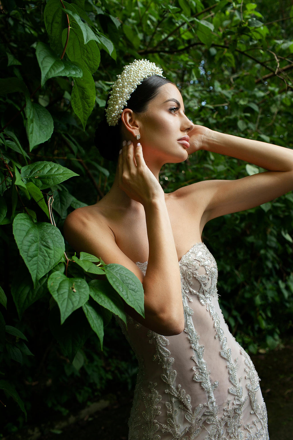 Pearl Embroidered Headband
