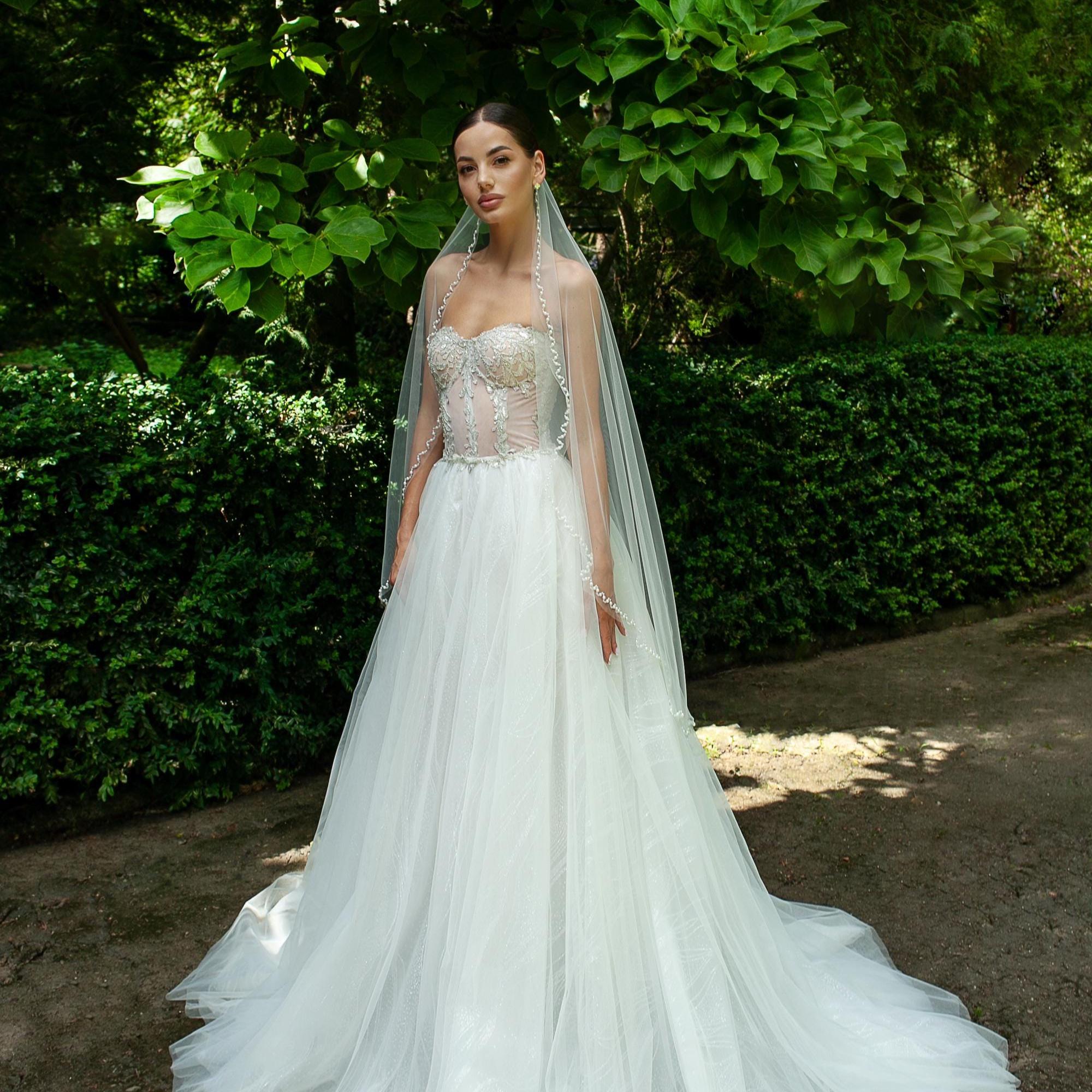 Pearls and Beads Wedding Veil