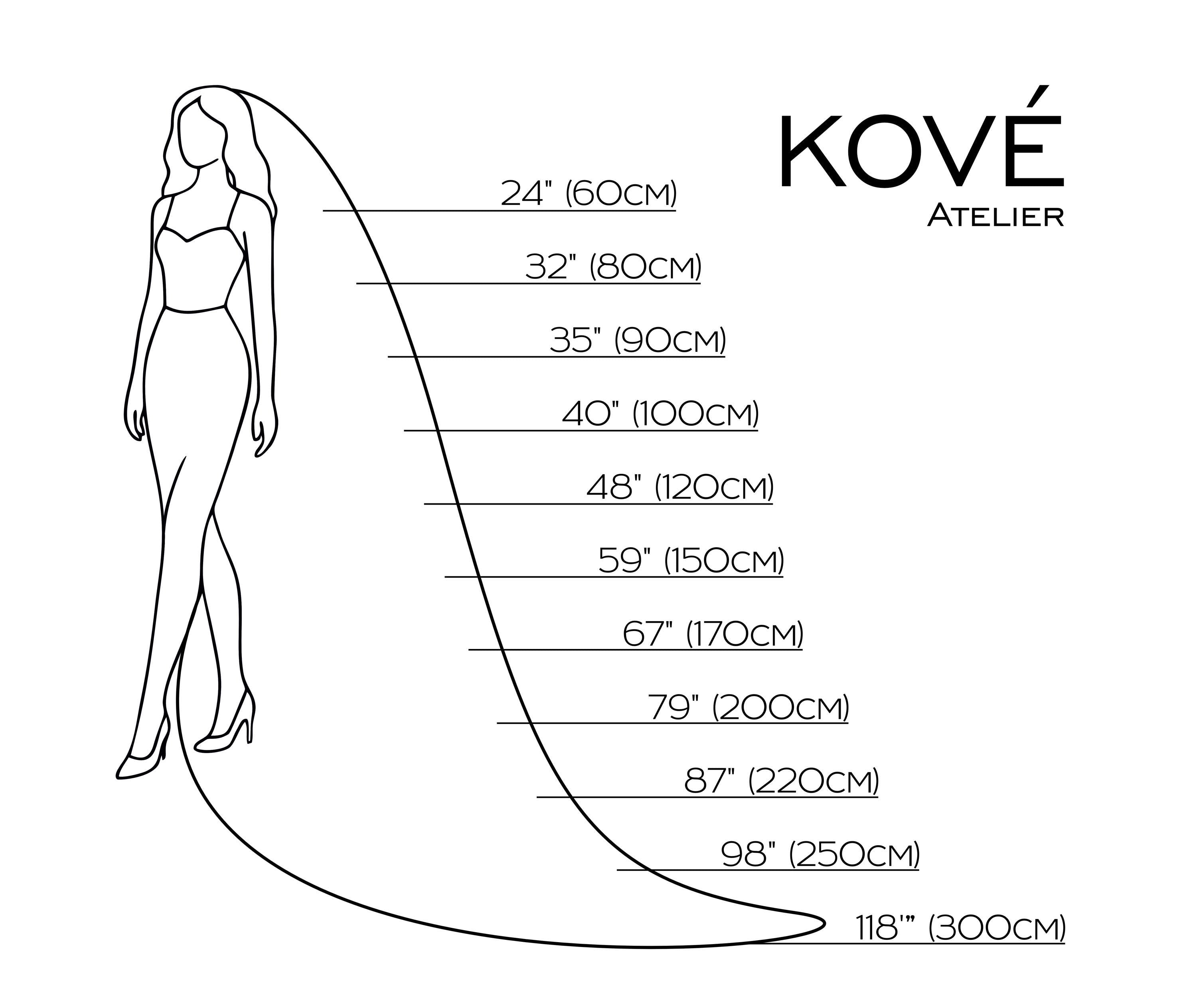 Horsehair Trim Wedding Veil in Different Sizes
